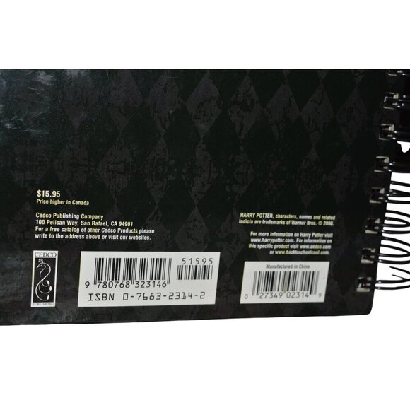 Vintage y2k 2000 Harry Potter Spiral Address Book Preowned Nostalgic Pre Film - Picture 2 of 7